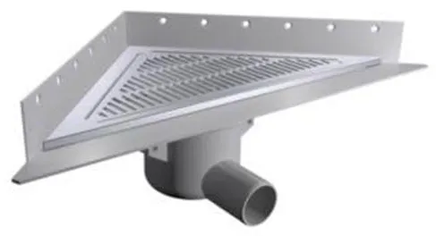 Purus Corner lattiakaivo paketti Ø50 mm vaakasuora liitäntä