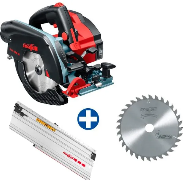 Mafell K 65 18M bl käsipyörösaha T-MAX-laukussa, mukana ohjainkisko ja sahanterä