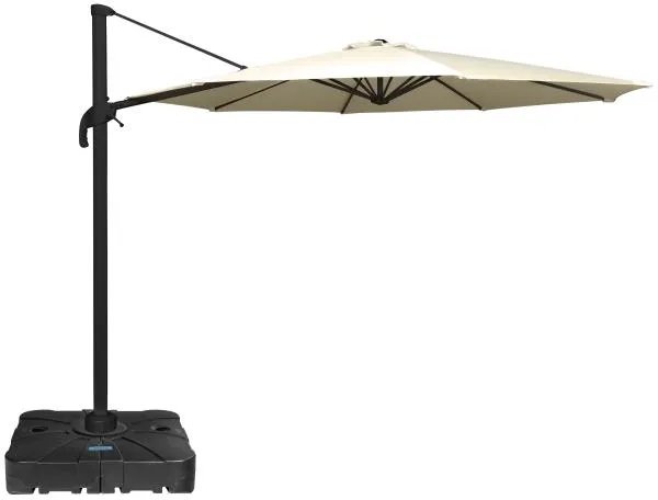 Roma-aurinkovarjo pyörivällä mekanismilla, beige, 3 m