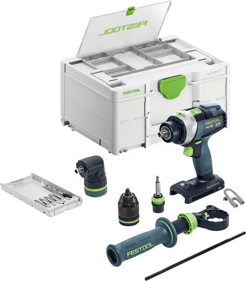 Festool Akkuporavasara-/ruuvinväännin TPC 18/4 I-Basic-Set QUADRIVE